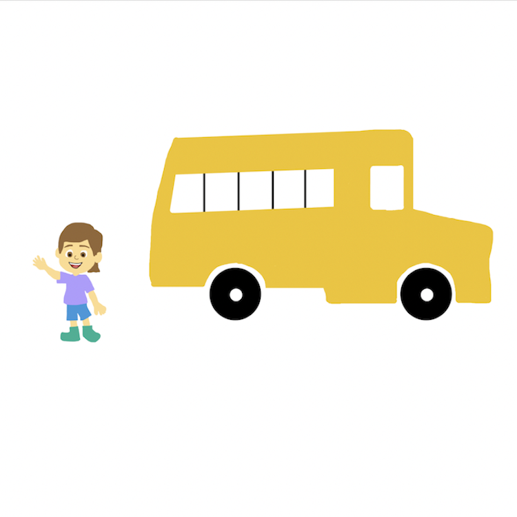 Is she getting IN the bus, or ON the bus?