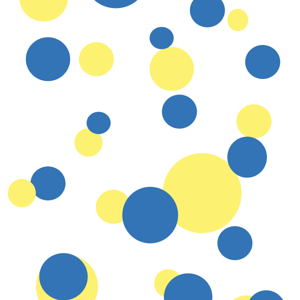 Blue dots, yellow dots!