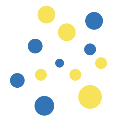 Blue dots, yellow dots!