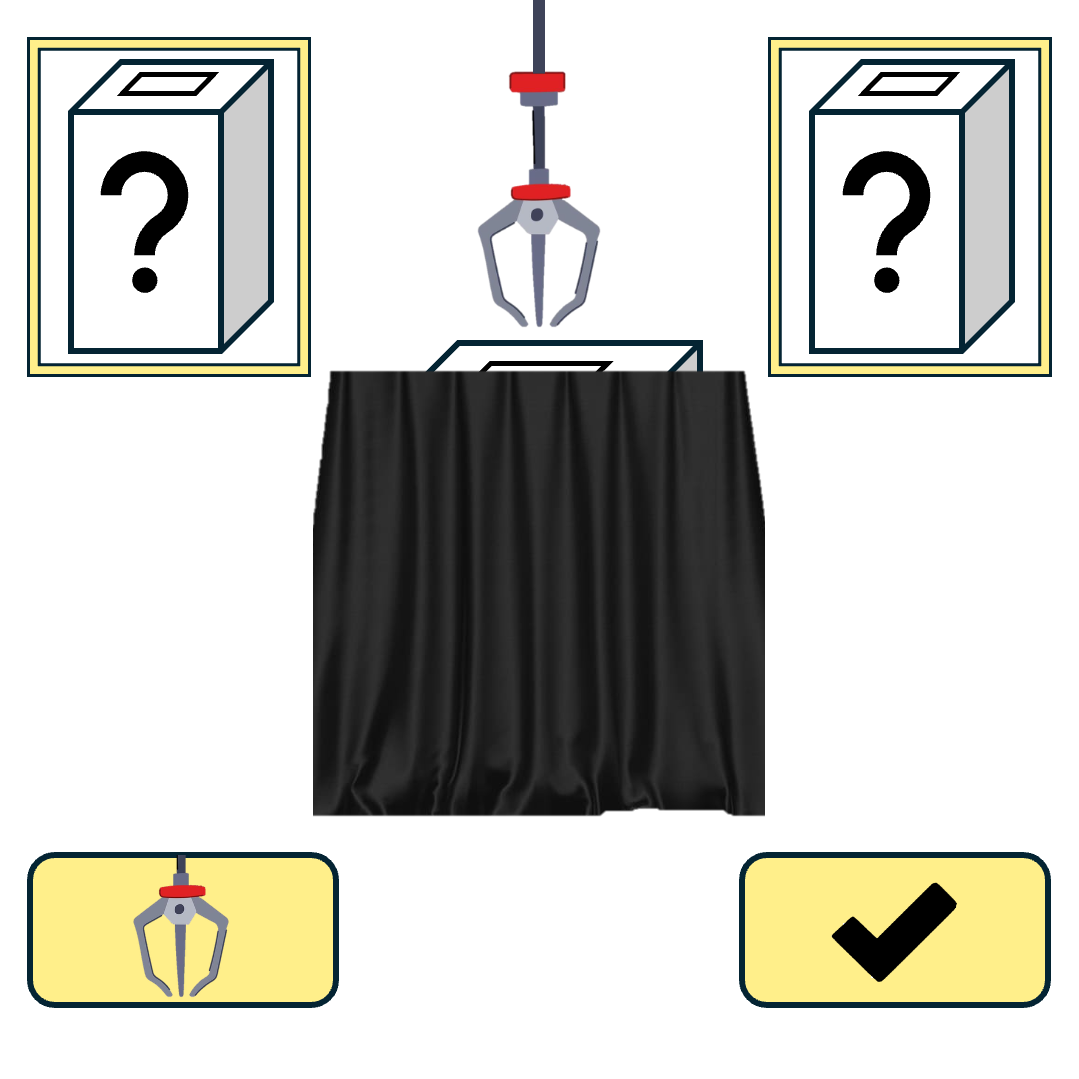 Which Box is Behind the Curtain?